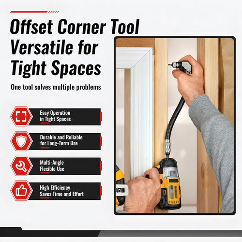 🔧 50% OFF Flexible Right Angle Drill Extension — Reach Screws Your Drill Can't