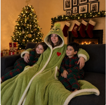 🔥 Limited Holiday Sale — One-Size USB Heated Blanket Hoodie For Cozy Family Nights