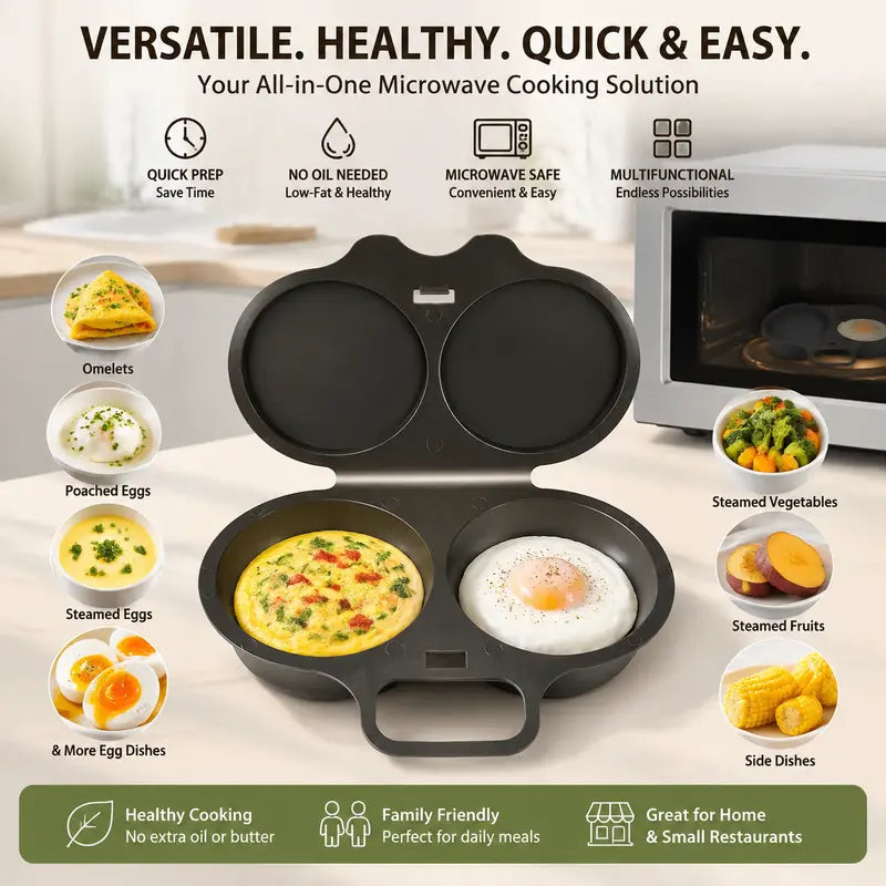 🔥 50% OFF Dual Egg Microwave Cooker 🥚 Easy Breakfast Without the Frying Pan