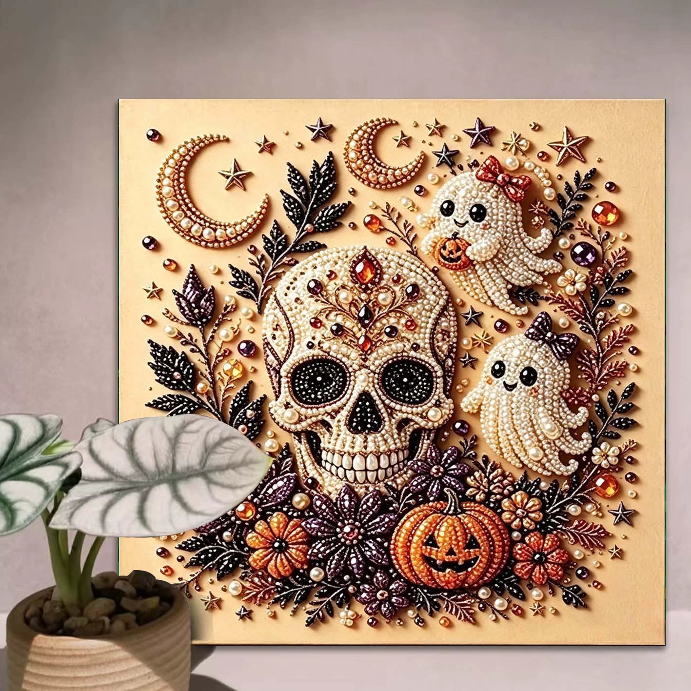 🎃 50% OFF Halloween DIY Pearl Art Kit ✨ Create, Sparkle & Decorate 🎁 Perfect Halloween Gift