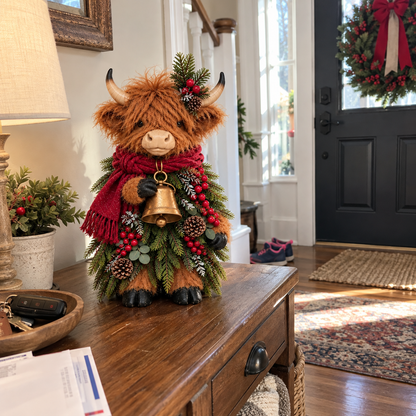 🐮 Christmas Highland Cow Decor 🎄 Cozy Farmhouse Holiday Accent