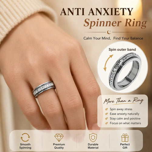 💍✨ 50% OFF Spinner Anxiety Ring – 🌀A Quiet Motion for Busy Moments