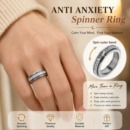 💍✨ 50% OFF Spinner Anxiety Ring – 🌀A Quiet Motion for Busy Moments