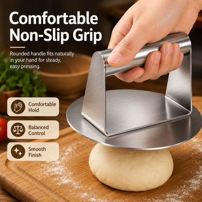 🔥 50% OFF Stainless Steel Dough Press for Dumplings, Pastry & Burger Patties