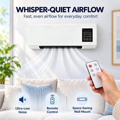 ⚡ FINAL SALE 50% OFF – Wall Mounted Fan & Heater With Remote Control