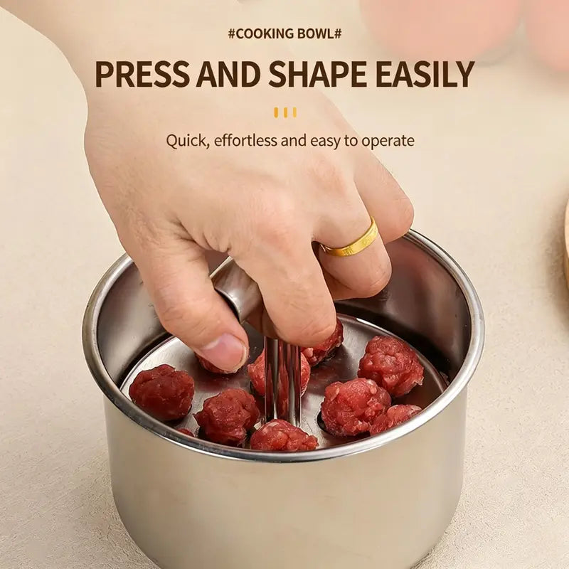 🔥 50% OFF Stainless Steel Meatball Maker 🍖 Shape Multiple Meatballs Faster