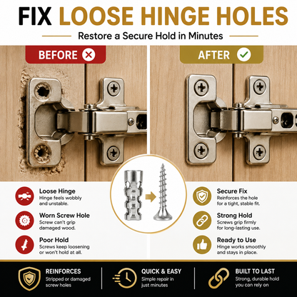 🔥49% OFF🔩 Fix Loose Hinges Fast – Door Hinge Repair Screw Kit