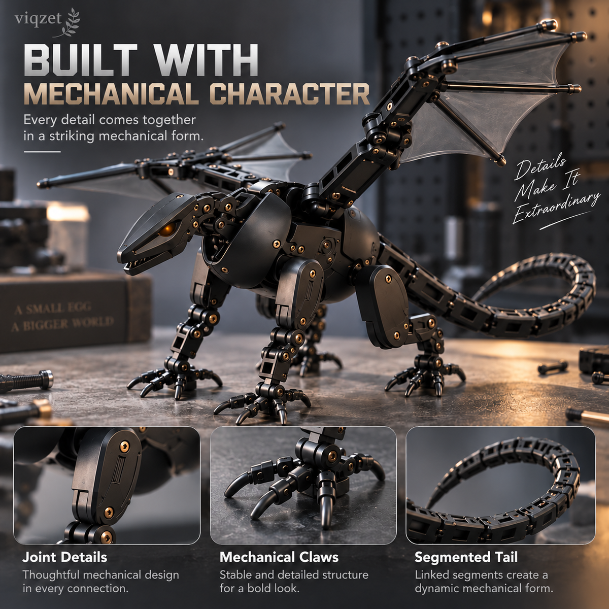 🔥HOT SALE🥚🐉 DragonMorph – Egg to Dragon Transforming Mechanical Toy