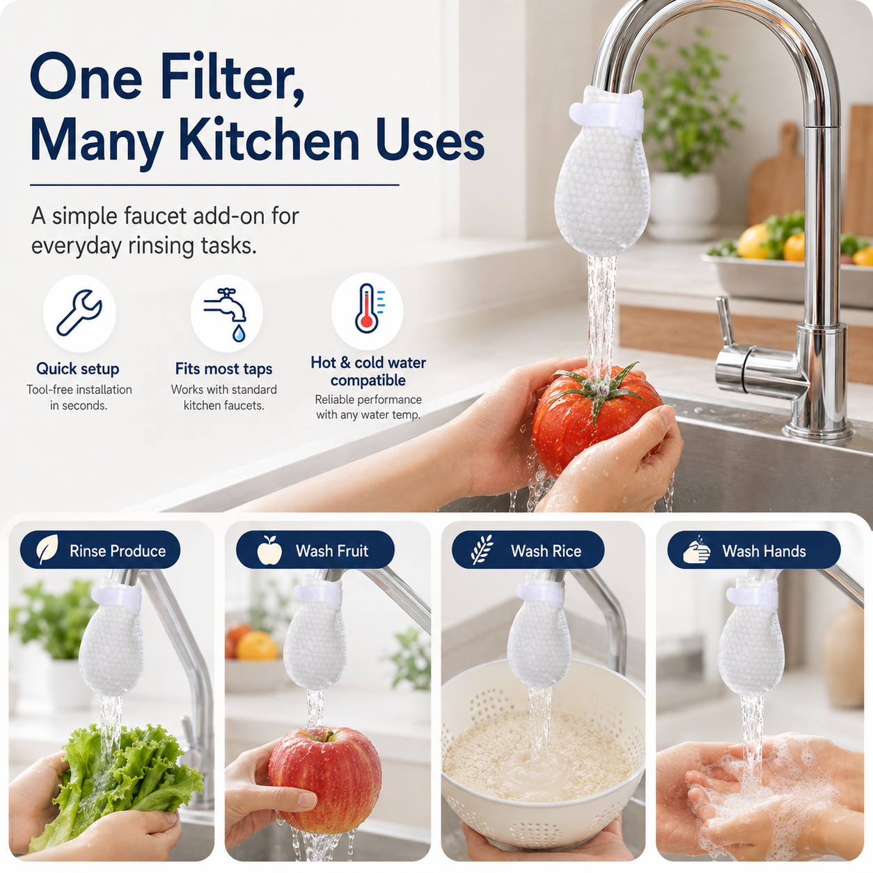 🚿 50% OFF 10-Pack Faucet Filter Pouches – Simple Everyday Water Pre-Filtering ✨