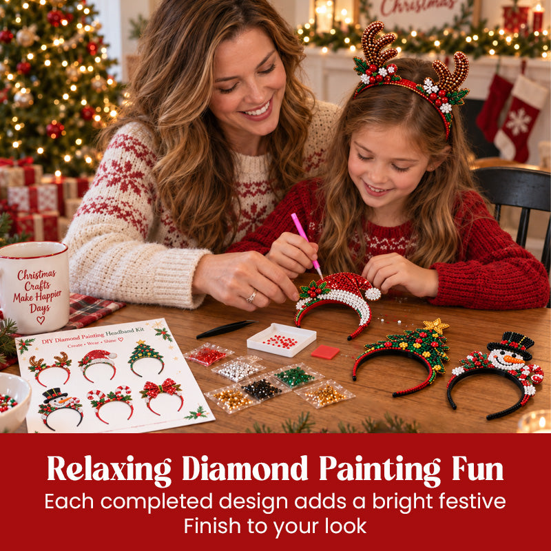 🎄 DIY Christmas Headband Making Kit – Create Your Own Festive Style ✨🎀
