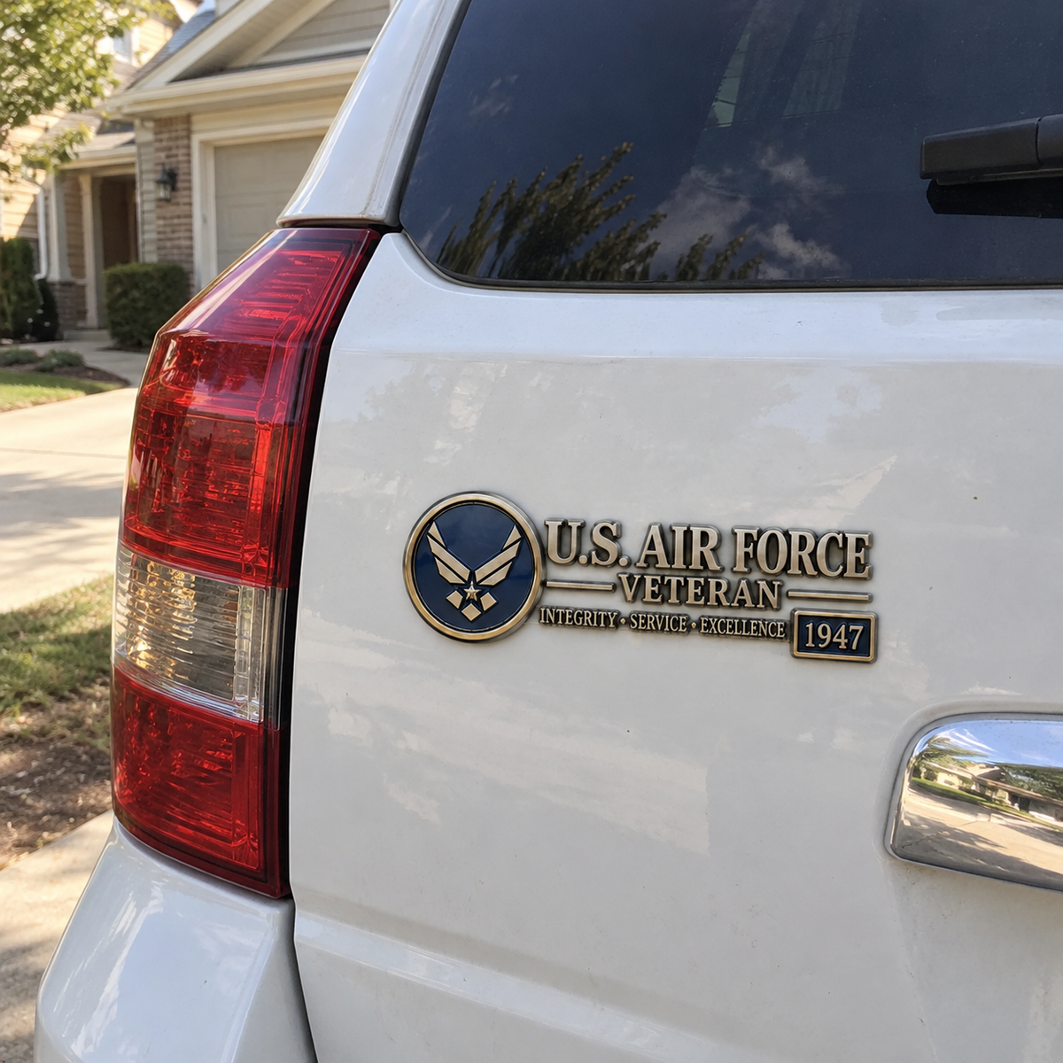3D Metal Veteran Honor Auto Badge | For daily driving & veteran gatherings