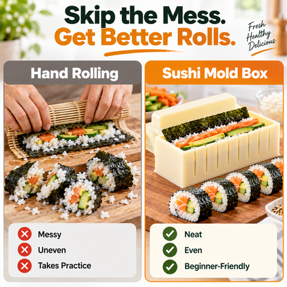 🔥 FINAL HOURS 50% OFF Easy Sushi Maker Mold Kit – Neater Homemade Rolls Without the Mess 🍣