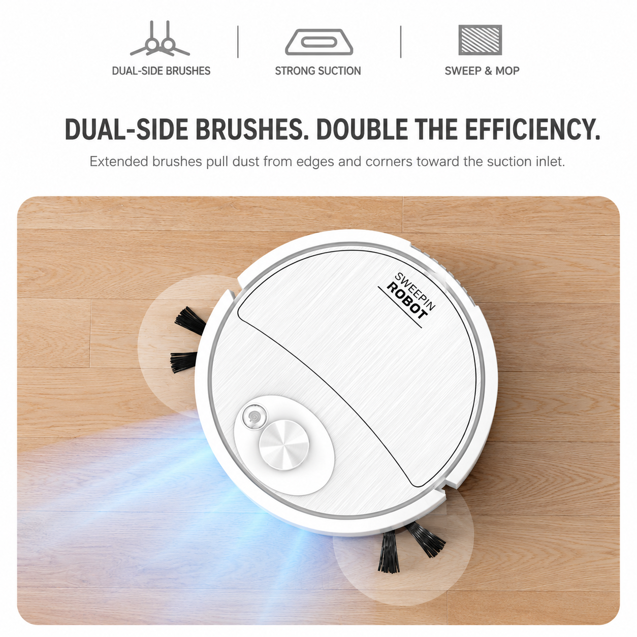 🤖 Smart 4-in-1 Robot Vacuum & Mop with USB Charging