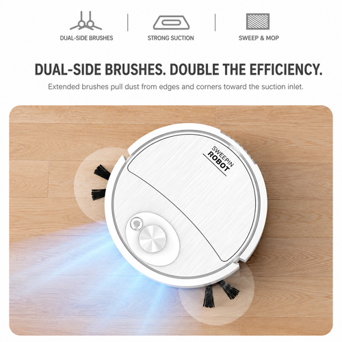 🤖 Smart 4-in-1 Robot Vacuum & Mop with USB Charging