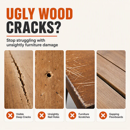 🔥49% OFF 2 Pack-Professional Wood Filler Repair Paste – Fill Cracks, Holes & Scratches