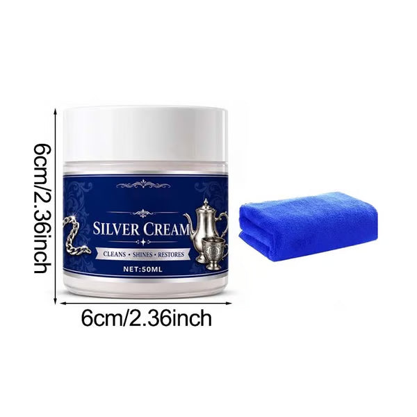 ✨ Professional Silver Polish & Tarnish Restoring Cream with Protective Anti-Tarnish Barrier 🥄