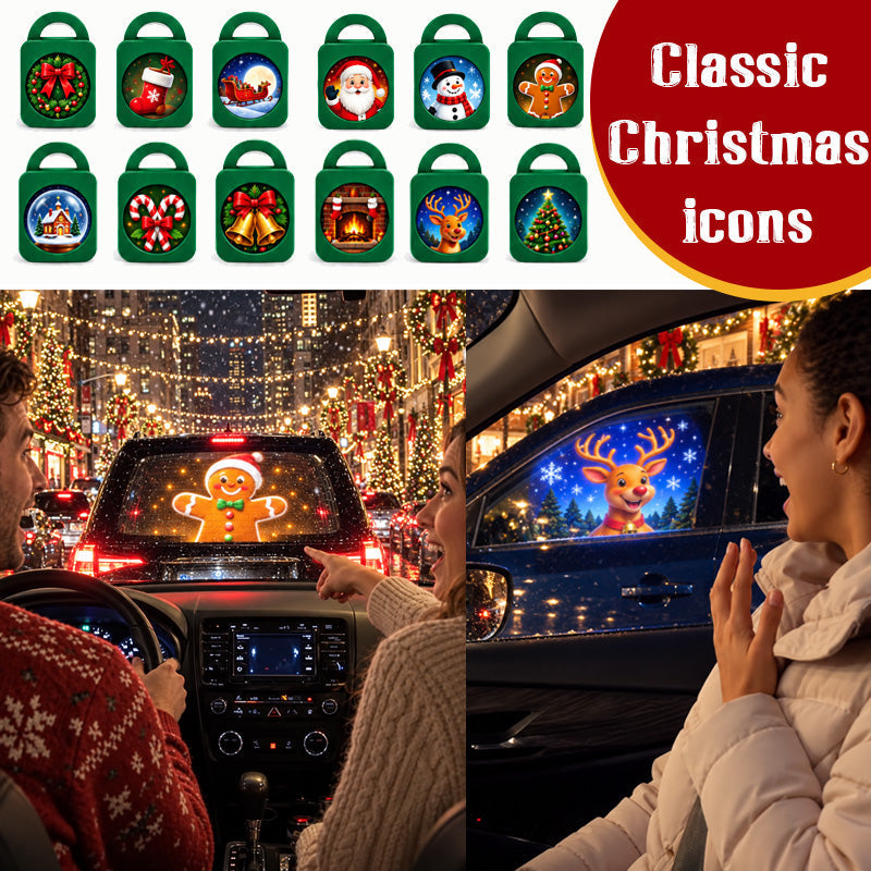 🎅 Christmas Car Projector Light ✨ Bring Holiday Magic on the Road