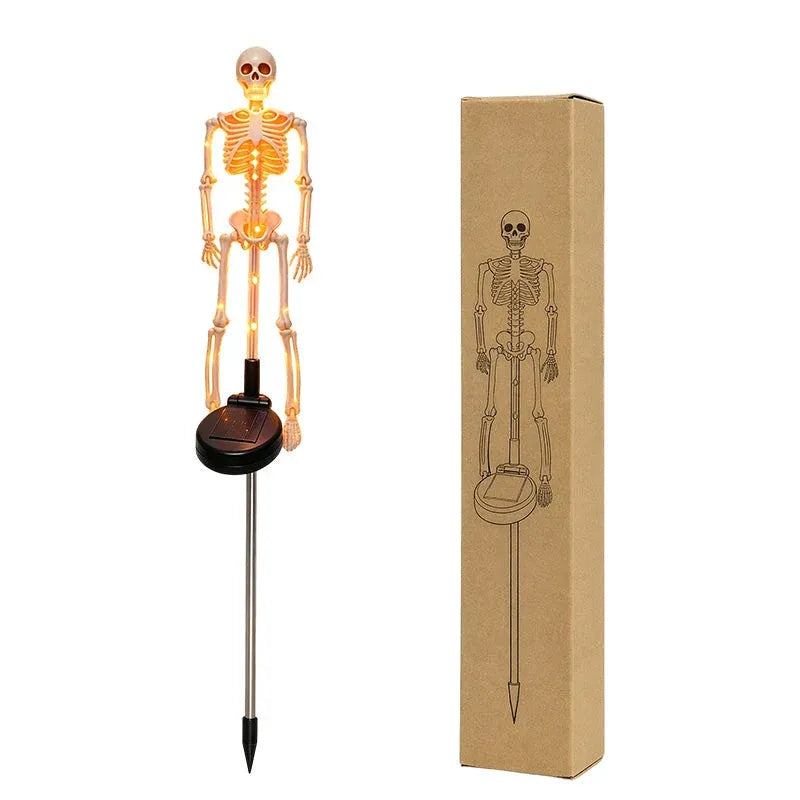 🎃 LIMITED TIME 50% OFF 🦴 Halloween Skeleton Solar Lights ✨ Create A Spooky Glow For Your Yard Tonight
