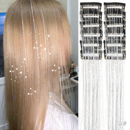 🔥Last Day50%OFF ✨Clip-in Tinsel Hair Extensions (12 tablets) box