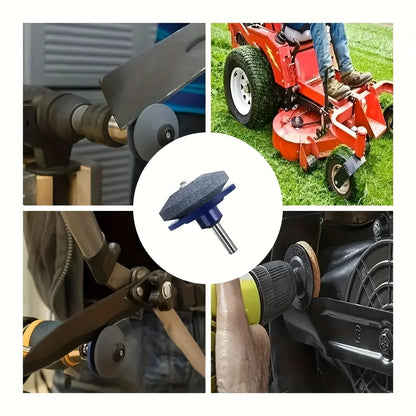 1pc Lawn Mower Blade Sharpener for Power Drill Hand Drill Universal Rotary Lawn Mower Blade Sharpener Tool for Quick Blade Grinding Sharpening Attachment for Garden Lawn Mower Maintenance
