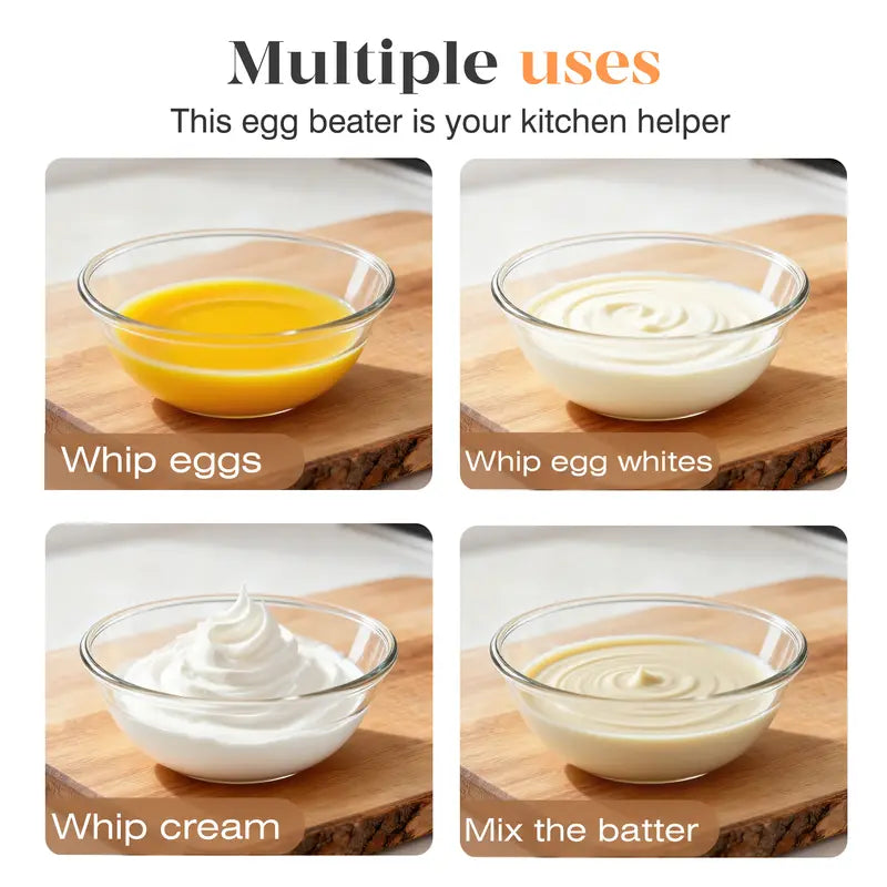 ✨ 50% OFF Today 2-Pack Hand-Push Whisks 🥚 Mix, Whip & Froth Fast