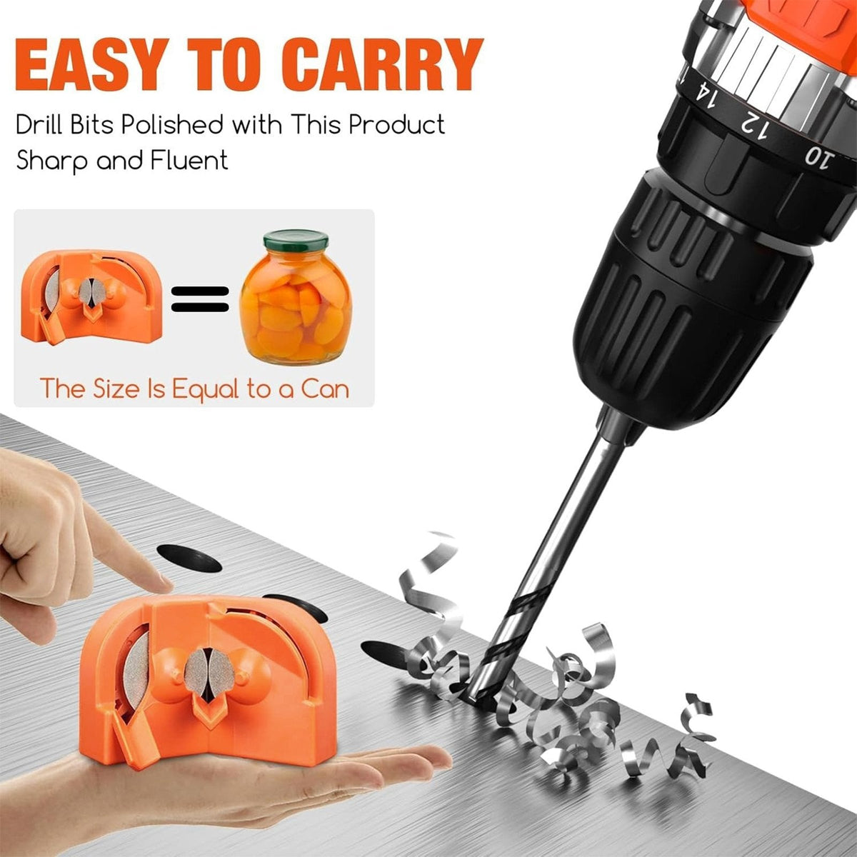 🔥 48% OFF Drill Bit Sharpener Kit – Restore Dull Bits in Minutes