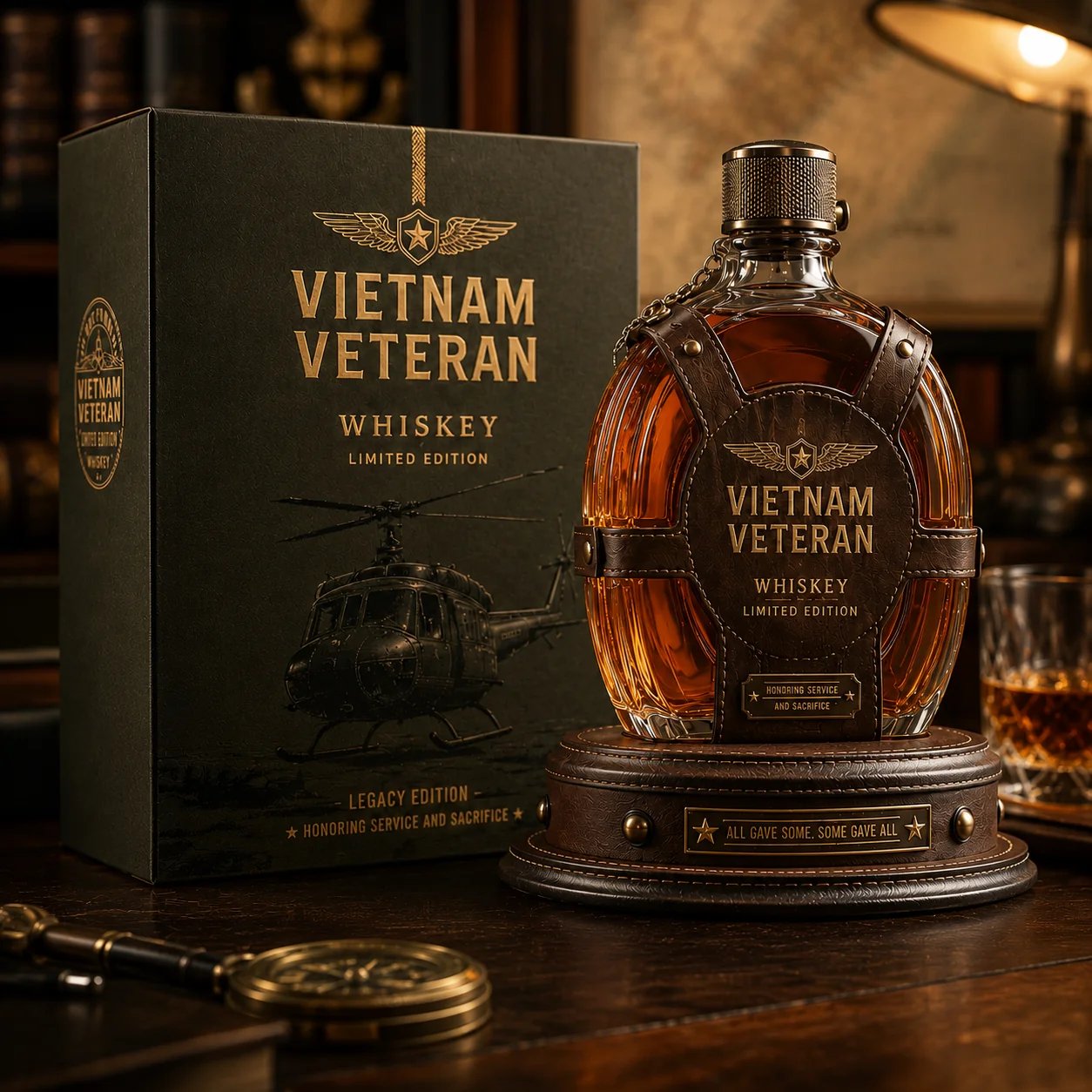 🎖️ 50% OFF Veteran Tribute Whiskey Decanter with Vintage Details – Preserve Their Proud Legacy