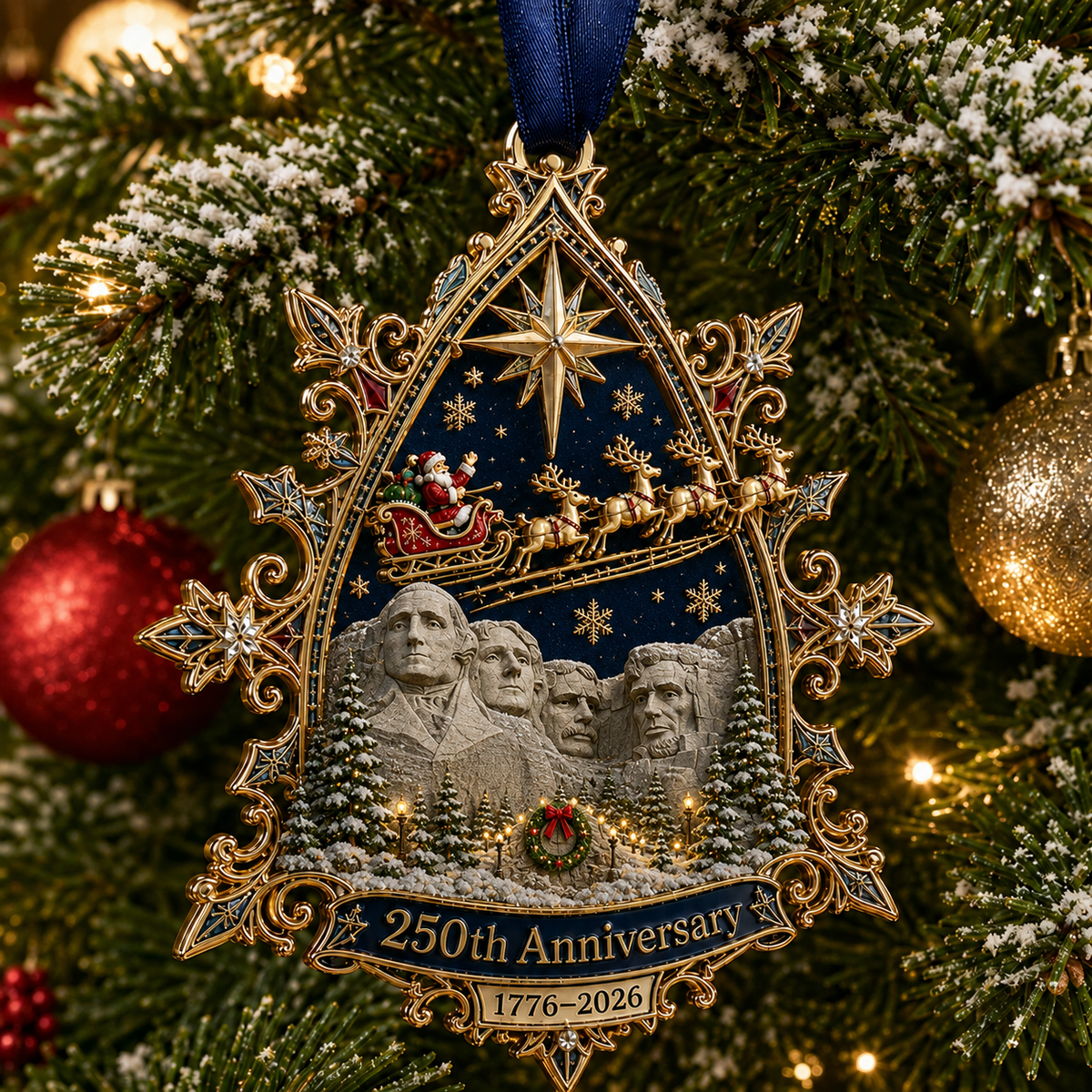 🔥250250th Anniversary: Santa Flying Over the White House on a Snowy Nightth Anniversary: Santa Flying Over the White House on a Snowy Night