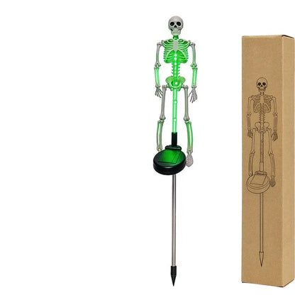 🎃 LIMITED TIME 50% OFF 🦴 Halloween Skeleton Solar Lights ✨ Create A Spooky Glow For Your Yard Tonight