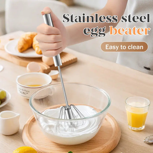 🔥 50% OFF Today 🥚 Semi-Automatic Push-Down Egg Whisk – Mix Faster With Less Effort ✨