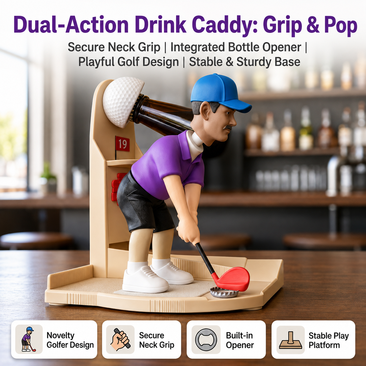 ✅ Golf Club Bottle Opener – Unique Beer Opener Gift for Golf Lovers & Bar Enthusiasts