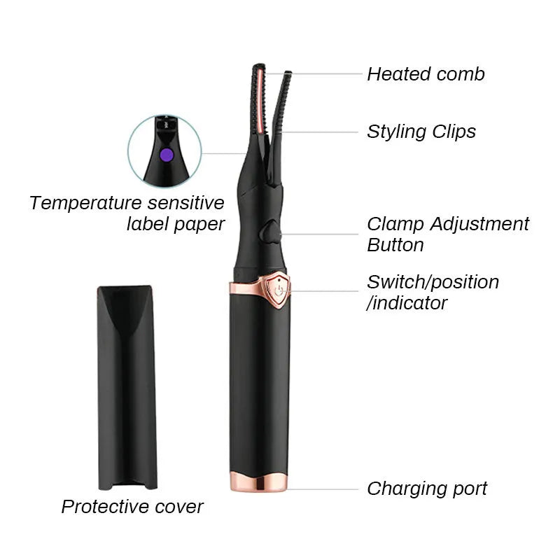 ✨ 62% OFF Heated Eyelash Curler – 8-Second Heat-Up & 3 Temperature Settings