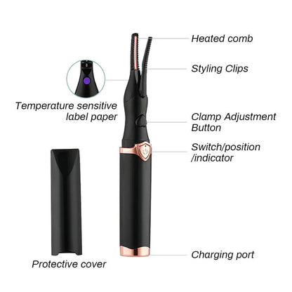 ✨ 62% OFF Heated Eyelash Curler – 8-Second Heat-Up & 3 Temperature Settings