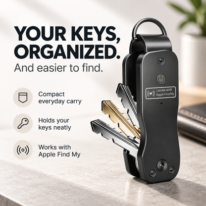 🔑 Smart Key Organizer with Apple Find My – Compact Everyday Key Holder