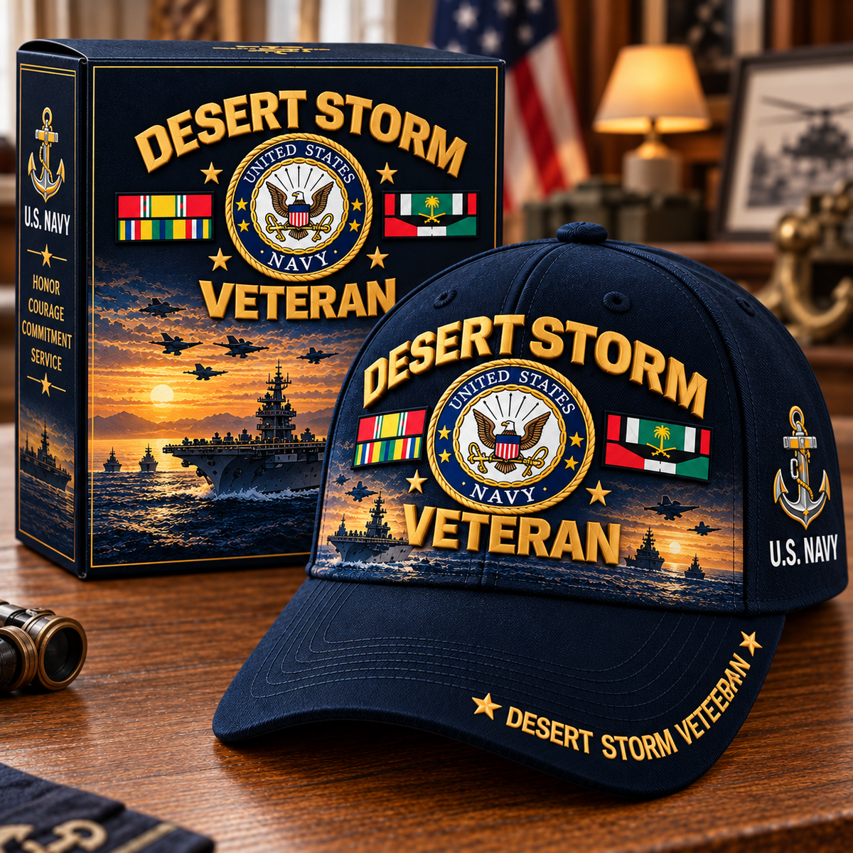 🏆Last Day Promo: 45% OFF! 🏜️Desert Storm Veteran Tribute Cap （1991–2026 -35TH ANNIVERSARY）