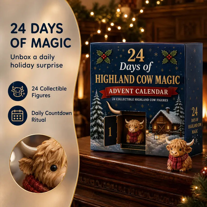 24-Day Highland Cow Advent Calendar