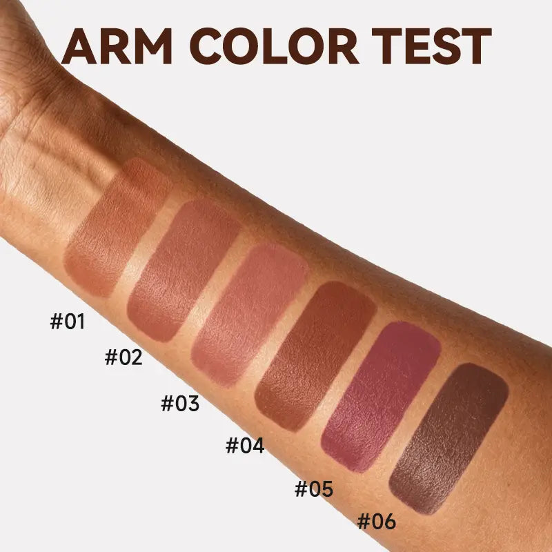 6pcs/set Long-lasting Matte Brown Lipstick