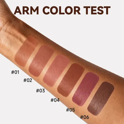 6pcs/set Long-lasting Matte Brown Lipstick
