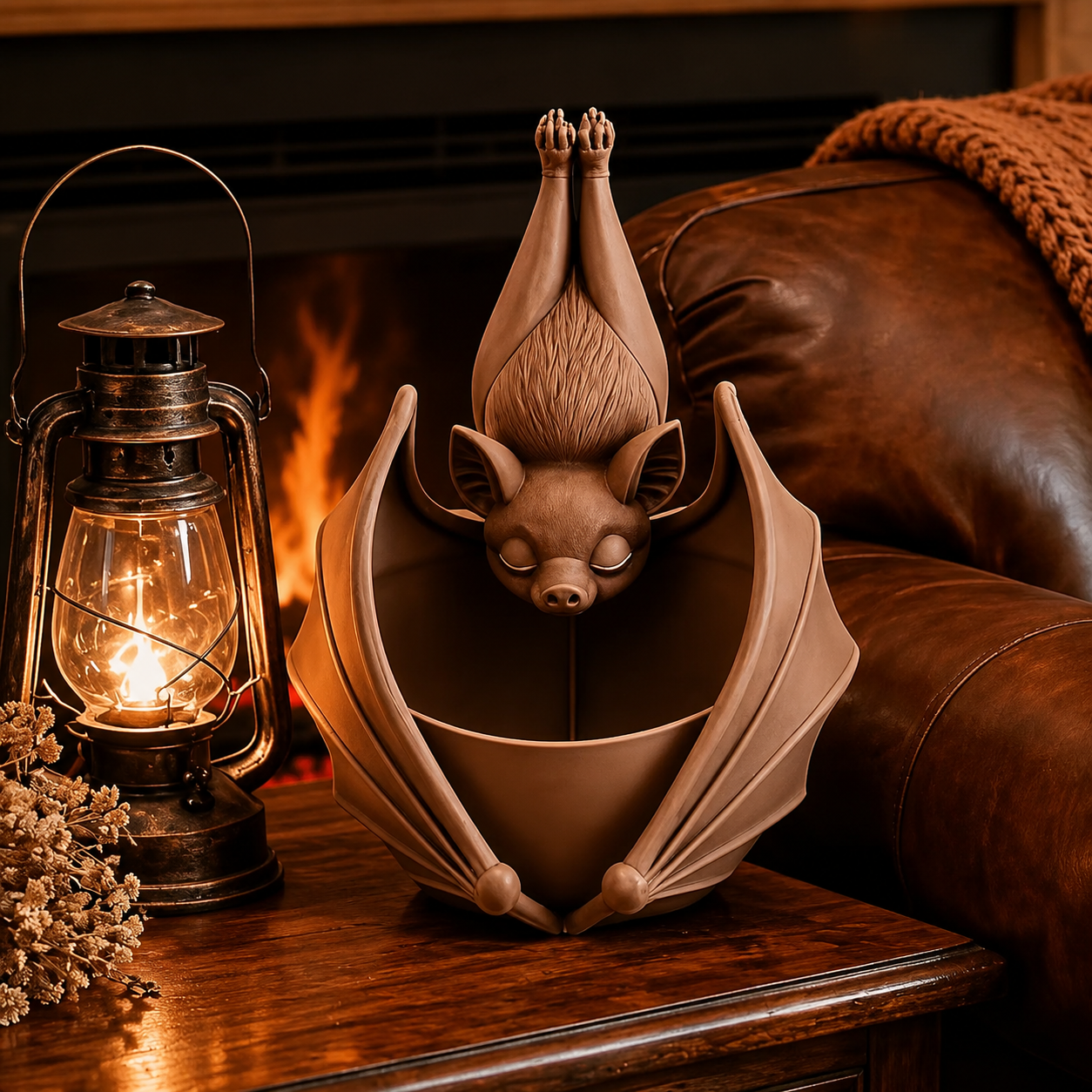🦇 Upside‑Down Hanging Bat Planter