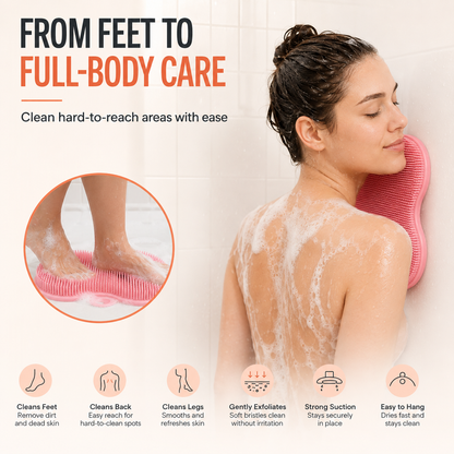 🔥 50% OFF 🦶 Hands-Free Foot Scrubber Mat – Clean, Exfoliate & Massage