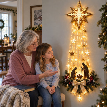 ✨ 50% OFF Lighted Bethlehem Star Nativity Wall Decor – Faith-Inspired Christmas Decoration