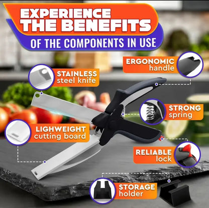 🔥 50% OFF Upgraded 2-in-1 Kitchen Cutter 🥔 Wider Blade for Potatoes, Veggies & More