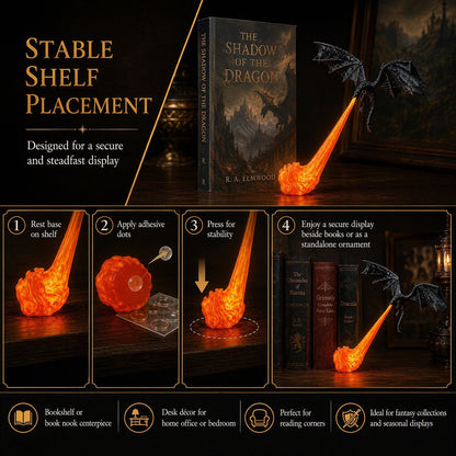 🐉 50% OFF Flying Dragon Bookshelf Light – Bring Fantasy to Life 🔥