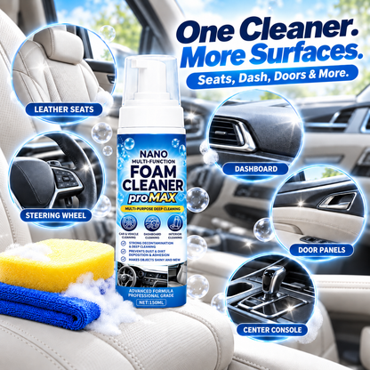 🚗 Car Interior Cleaning Kit – Multi-Purpose Foam Cleaner Spray Set for Leather, Seats & Dashboards ✨