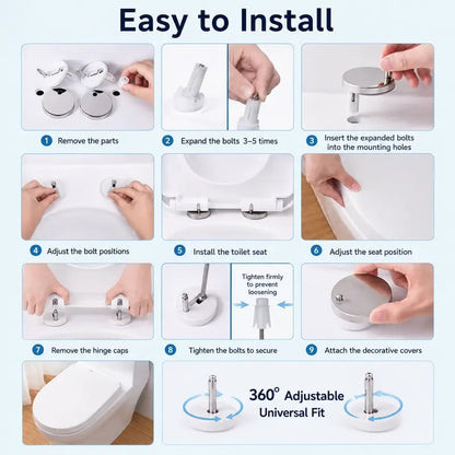 🚽 50% OFF Toilet Seat Fixing Bolts – Anti-Wobble Top Mount Expansion Kit