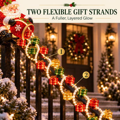 🔥🎅 Santa’s Giftfall Magic™ Cascade Railing Light