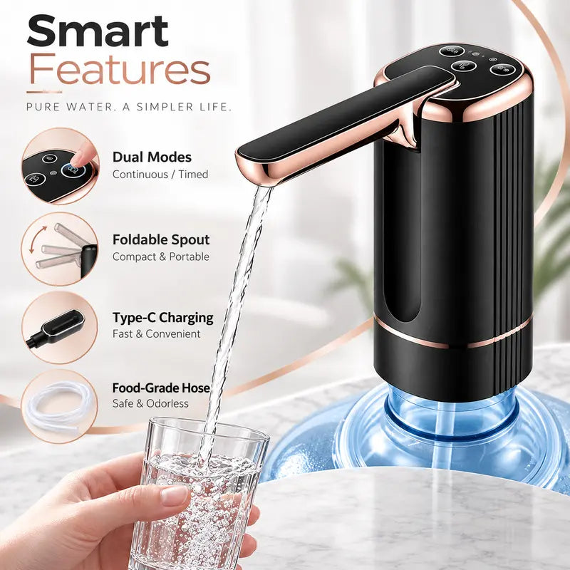 💧 Universal Rechargeable Electric Water Dispenser Pump for 5-Gallon Bottles ⚡