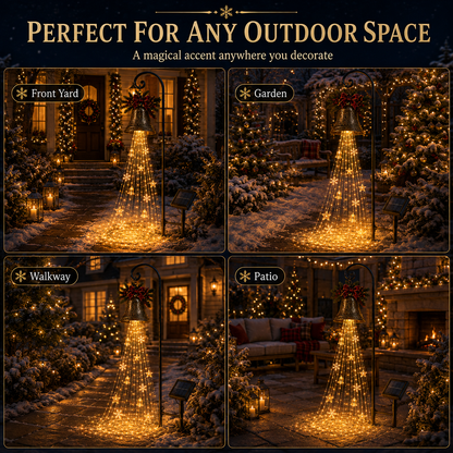 🔥 50% OFF 🎄 Christmas Bell Cascade Solar Yard Light✨