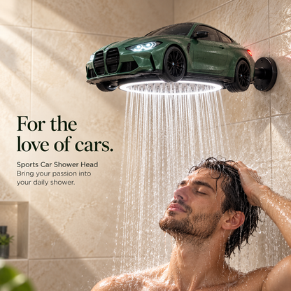 🏎️ Sports Car Shower Head – Unique Racing-Inspired Bathroom Decor 🚿
