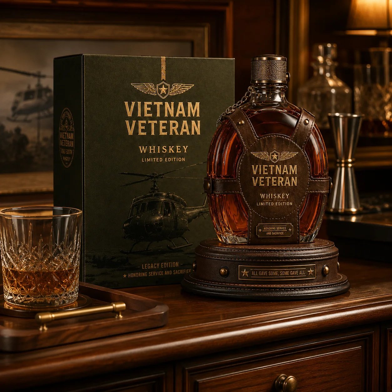 🎖️ 50% OFF Veteran Tribute Whiskey Decanter with Vintage Details – Preserve Their Proud Legacy